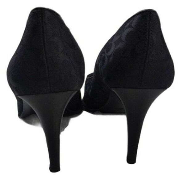 Vintage Coach Shawna Signature Pointed Toe Heels 8 - Picture 2 of 5
